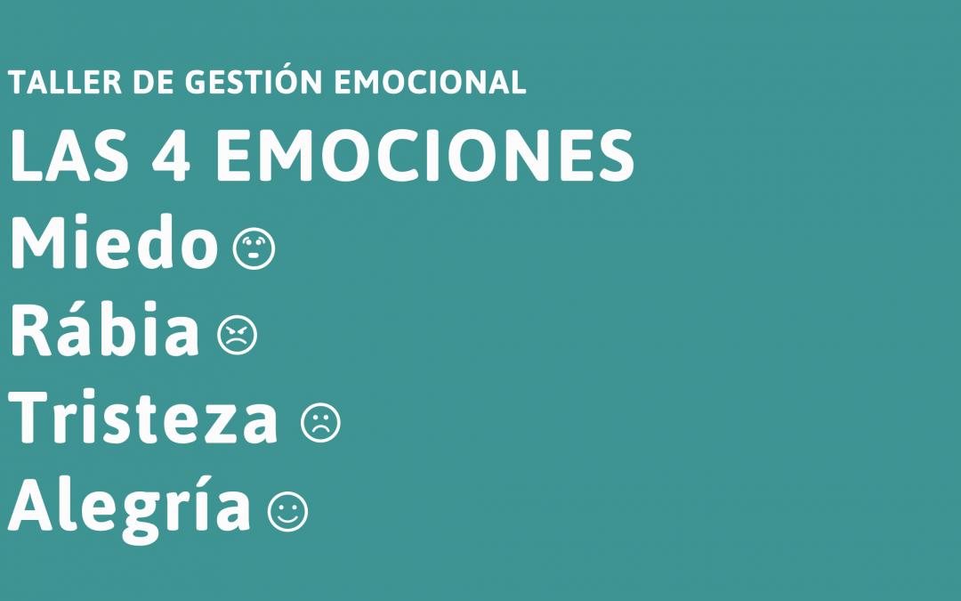 Taller sobre gestión emocional: Las 4 emociones